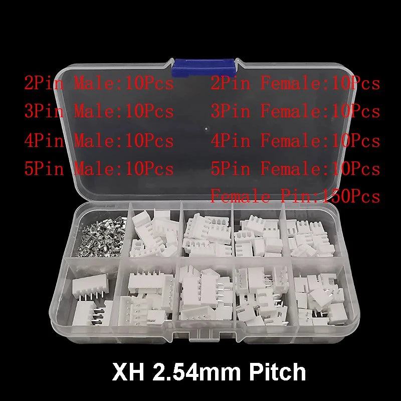 1Box SH 1.0MM/JST 1.25mm/ZH 1.5mm/PH 2.0mm/XH2.54mm/VH 3.96mm Male Plug Female Socket Housing Crimp Terminal Connector Kit
