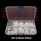1Box SH 1.0MM/JST 1.25mm/ZH 1.5mm/PH 2.0mm/XH2.54mm/VH 3.96mm Male Plug Female Socket Housing Crimp Terminal Connector Kit