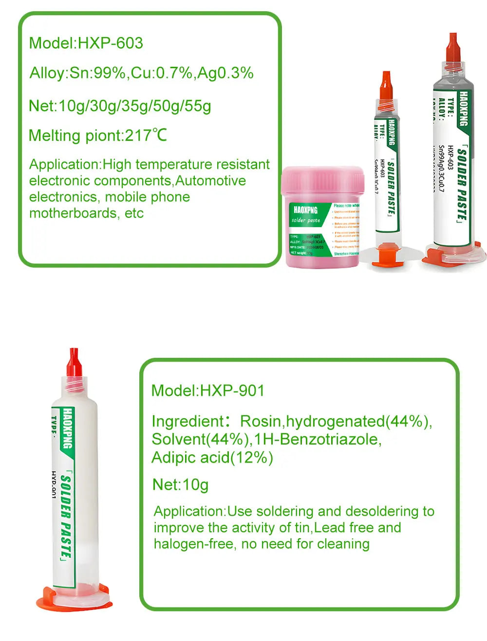 Sn99ag0.3cu0.7 Lead-free Solder Paste 217°c No-clean High Temperature Solder Paste For Smd/bga/smt/ic/pcb Repair