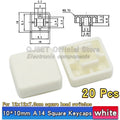 20 Pcs Tactile Pushbutton Switch 12*12*7.3MM Micro Switch Pushbutton A14 A24 Pushbutton Cover 12x12x7.3MM Square Head Pushbutton