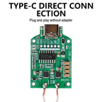 15W High-Power Wireless Charging Transmitter Module, with 5V/9V/12V DC Input, Type-C Port, and Pop-Up Display