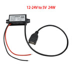 DC-DC Step Down Buck Converter Power Supply Module for Car 12V to 5V 3A 15W for Car Male Female USB Mini USB Micro USB Adapter