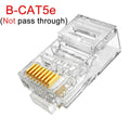 1-50Pcs CAT6 RJ45 Ends Pass Through Ethernet Cable Crimp Connectors CAT5E UTP Network Unshielded Modular Plug for PC Computer