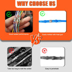 Blue Heat Shrink Solder Seal Wire Connectors Kit Waterproof Butt Connector Heat Shrink Electrical Terminals or Marine Automotive