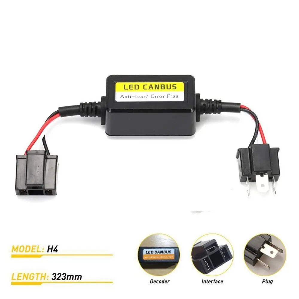 Tools Anti-Flicker h1/h3/h4/h7/h8/h9/h11 Automotive LED Decoder Fault Eliminator Resistor Controller LED Canbus Decoder