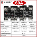 10A 25A 40A 60A 80A 100A 120A Single Phase SSR DC Control AC DC Control DC AC Control AC Solid State Relay