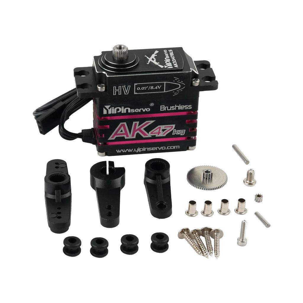 47KG Metal Digital Servo 180/270/360 Degree Angle Controllable Brushless Motor AK47 Power Functions Servos For Robot Car Model
