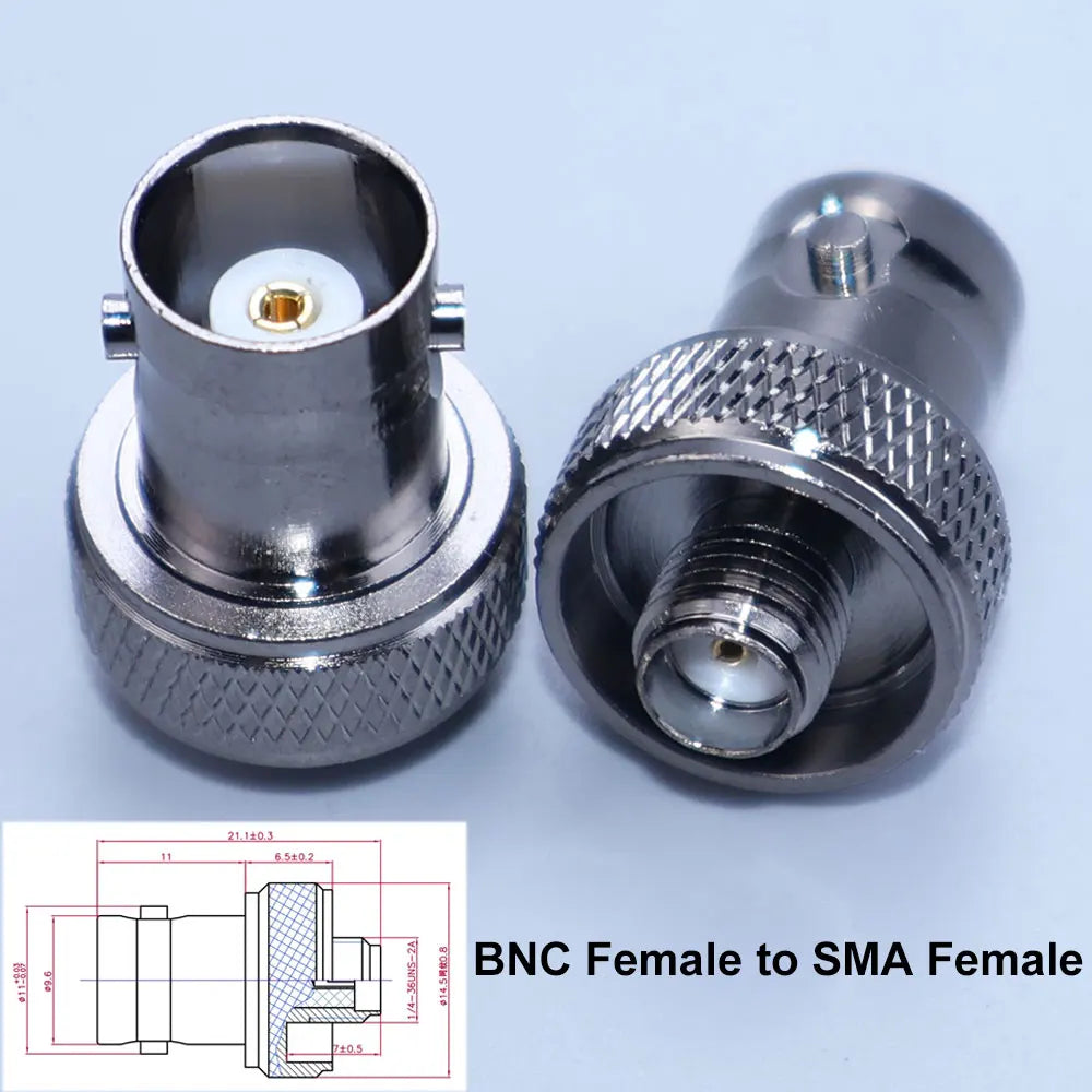 YanXi Round Disc BNC Female Jack To SMA Male Female Adapter Coaxial Radio Frequency Walkie-talkie Radio Antenna RF Connector