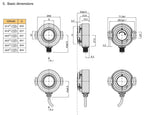 KM58 17-bit 20mm Hollow Shaft Multiturn Rotary Absolute Encoder