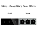TAWOIA 1/2/3Gang Wall Touch Switch 1/2/3Way Function Base Stair Switches Spare Parts Sensor 157Glass Panel DIY Free Combination