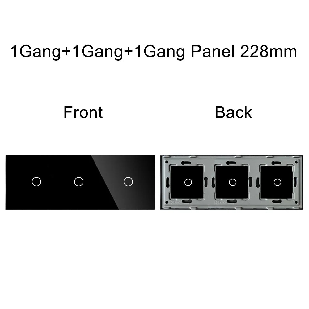 TAWOIA 1/2/3Gang Wall Touch Switch 1/2/3Way Function Base Stair Switches Spare Parts Sensor 157Glass Panel DIY Free Combination