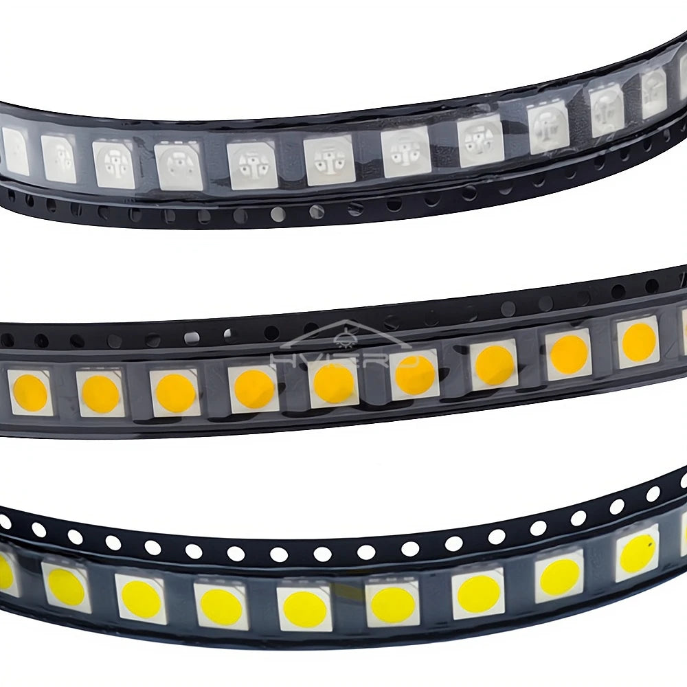 100PCS 5050 0805 LED SMD SMT Chip Red Yellow Green White Blue Orange Purple Pink RGB Emitting Diode Light 3.3V Voltage Neon Lamp