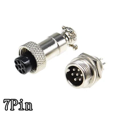 1set GX12 2/3/4/5/6/7 Pin Male + Female 12mm Circular Aviation Socket Plug Wire Panel Connector with Plastic Cap Lid