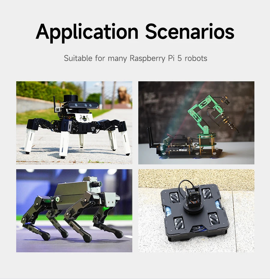 Raspberry Pi 5 Power Supply Expansion Board DIY Electronic Adapter Module for Robot Car Kit Support Various Power Input Output