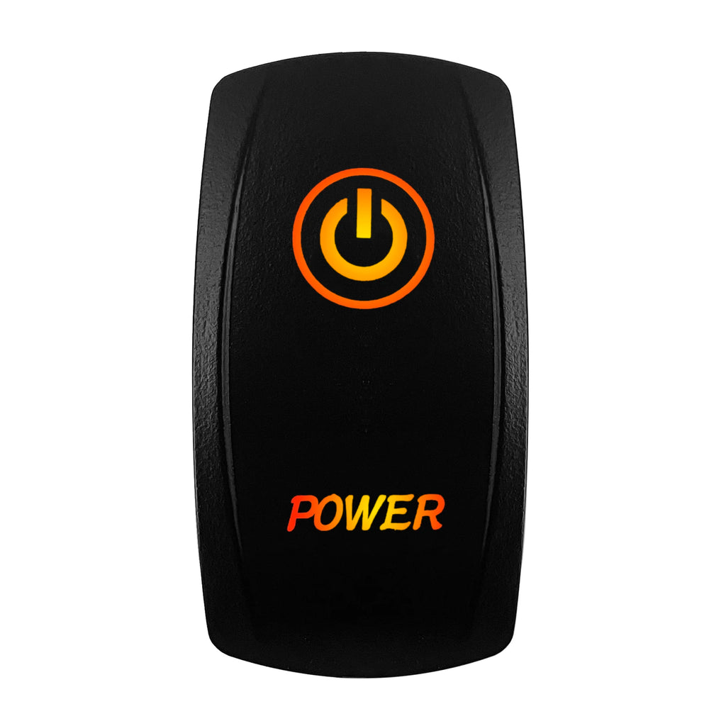 12V-24V Orange Led Rocker Switch Waterproof 20A Amber Light SPST DPDT Toggle Key for Car Boat ATV Camper Motorhome Auto Machine