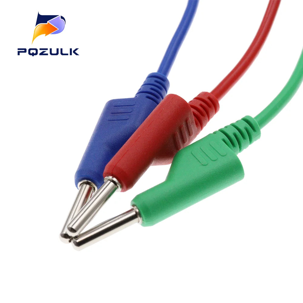 5PCS Double Ended Stackable 4MM Banana Plug Male Jack high Voltage Silicone Wire Multimeter Test Cable Lead Cord 1M Banana Jack