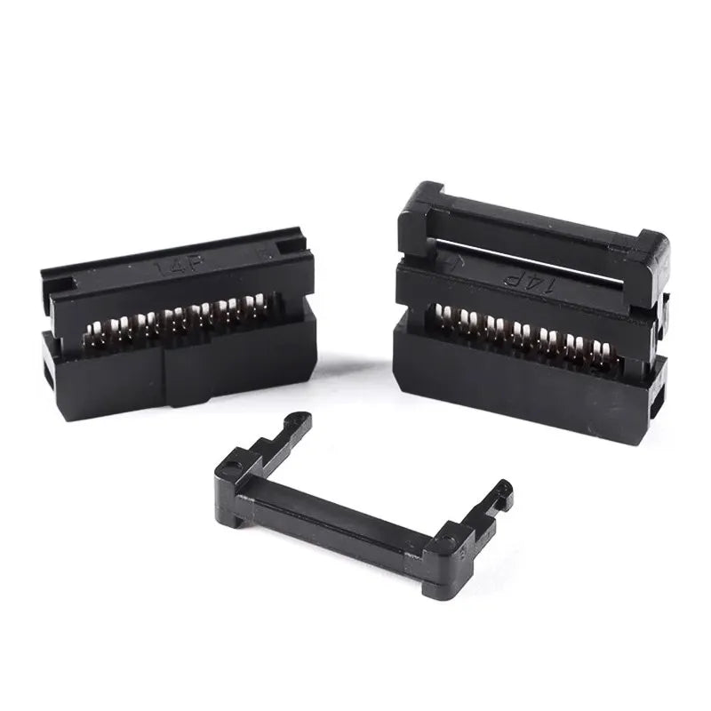 10Pcs FC 2.54mm Pitch 6P/8/10/12/14/16/18/20/24/26/30/34/40 Pin IDC Socket Connector Double Row Female Header for 1.27mm Wire