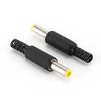 20pcs/10pcs/5pcs 5.5mm X 2.5mm / 5.5mm X 2.1mm DC Power Plugs Male Barrel Connectors Black 5.5×2.5 5.5×2.1