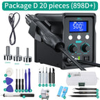 LUXIANZI 8589D+ 2 IN 1 Hot Air Gun Soldering Station With LED Digital Display For BGA PCB IC Repair Tool SMD Rework Station