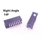 10PCS DC3 JTAG ISP Socket 2.54mm IDC Box Header Connector 6P/8P/10P/14P/16P/20P/30P/34P/40P Double Row Straight / Curved Needle