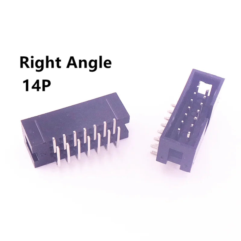 10PCS DC3 JTAG ISP Socket 2.54mm IDC Box Header Connector 6P/8P/10P/14P/16P/20P/30P/34P/40P Double Row Straight / Curved Needle