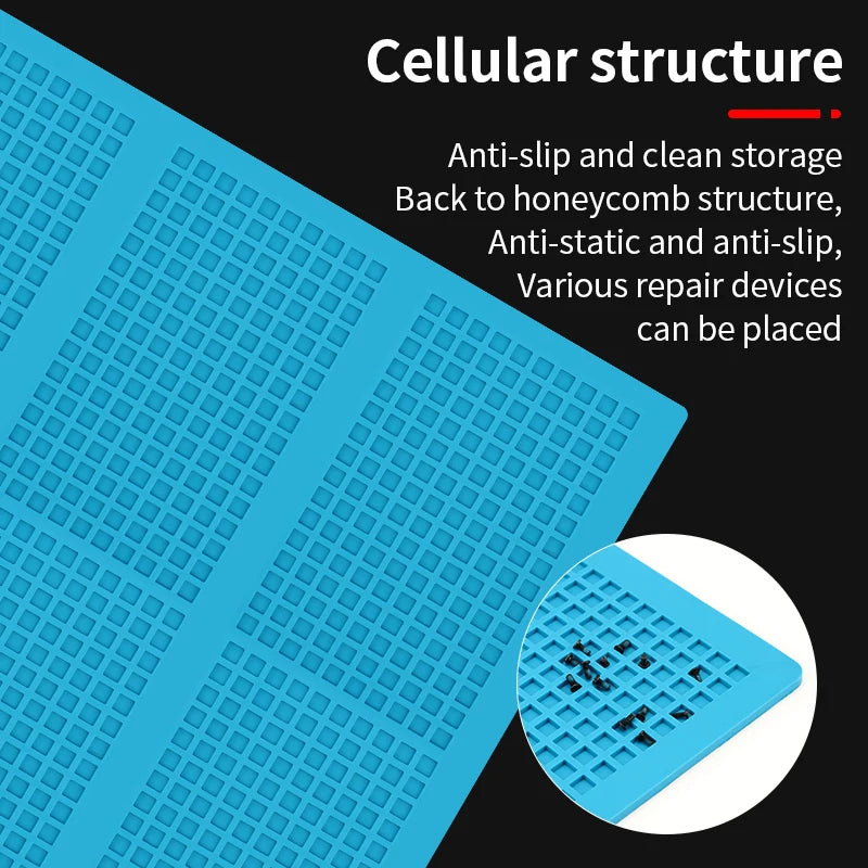 LUXIANZI 50*35CM ESD Silicone Soldering Mat For Motherboard Electronics Phone Repair Welding Anti-static Heat-Resistant Work Pad