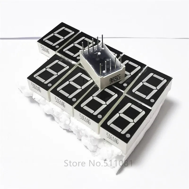10PCS LD-5161AG 1 Digit 0.56" GREEN 7 SEGMENT LED DISPLAY COMMON CATHODE ANODE   LD-5161BG
