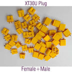 Amass 10 / 50Pair XT30 XT30U MR30 MR30PB Plug Male Female Bullet Connector Gold Plated Banana Plug for RC Drone Accessories