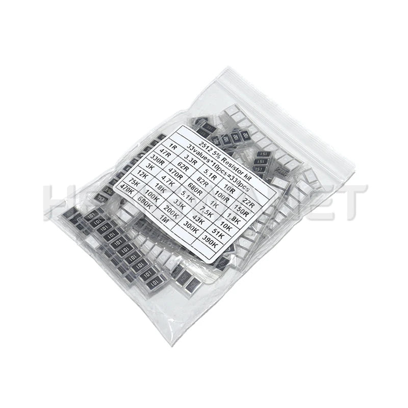 0402 0603 0805 1206 1210 2512 SMD Resistor Kit Assorted Kit 10k 100k 1k 1R 100R 220R 1% 5%