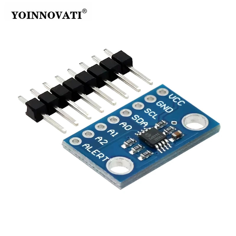 MCP9808 I2C Temperature Sensor Module | High-Accuracy ±0.25°C Module with 0.0625°C Resolution for Environmental Monitoring