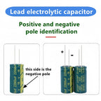 JCCON 6.3v 10v 25v 35v 50v 63v 100v 400v 450v 1uf 47uf 220uf 330uf 470uf 1000uf 1500uf 3300uf LOW ESR DIP Electrolytic capacitor