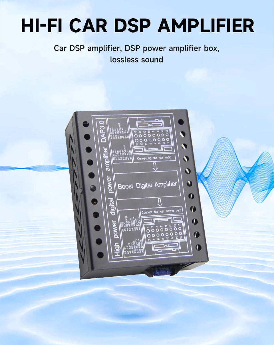 HIFI Car DSP Amplifier Lossless Modified Speakers 4*60W for Android Car Radio Stereo Car Sound Upgrade Audio Signal Processor