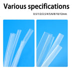 1/5m 1.7:1 Transparent Heat Shrinkable Sheath PTFE 0.5mm ~ 12mm 260℃ 600V High Temperature Pipe Shrink Tubing For Wires