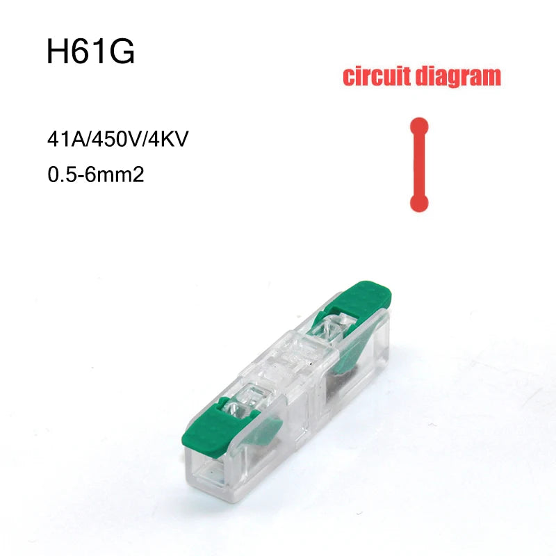 High Power 6mm² Fast Wire Electrical Connectors Universal Compact Splitter Push-in  Cable Wire Connector Fast Terminal Block