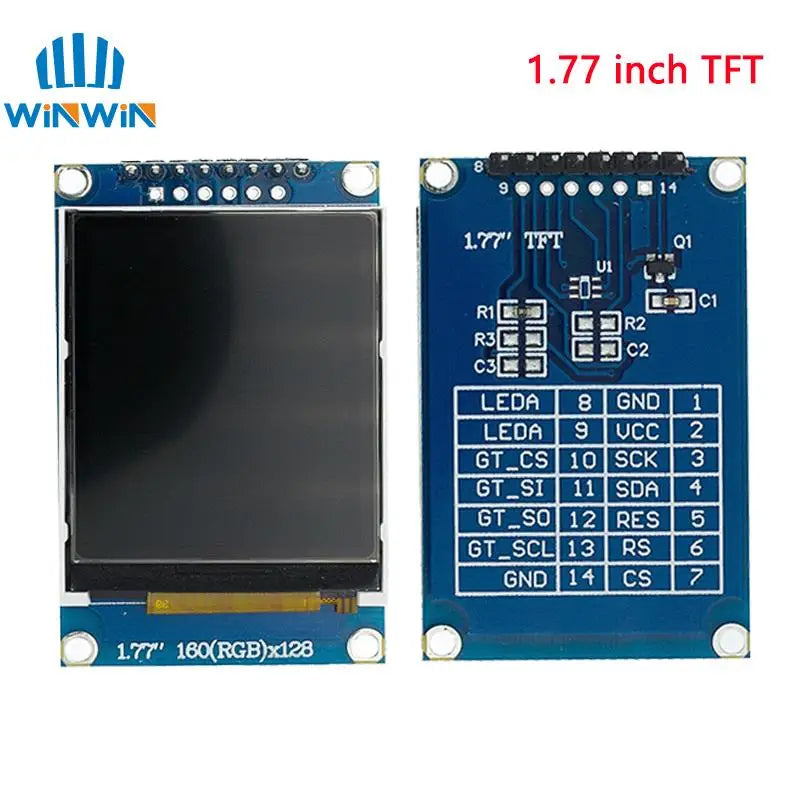 TFT Display 0.96/1.3/1.44/1.77/1.8/2.4/2.8 inch IPS 7P SPI HD 65K TFT Full Color LCD Module ST7735 Drive IC 80*160  For Arduino