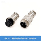 5Set/lot GX16 2/3/4/5/6/7/8/9/10 Pin Male + Female 16mm L88-93 Circular Aviation Socket Plug Wire Panel Connector
