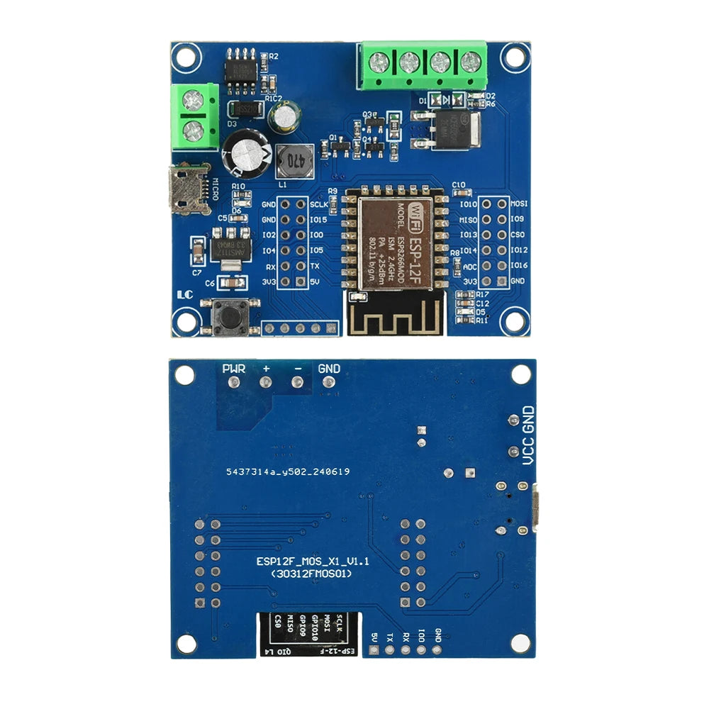 DC 5-80V ESP8266 WIFI Single Relay MOS Switch Control Module ESP-12F Development Board with Micro USB Interface