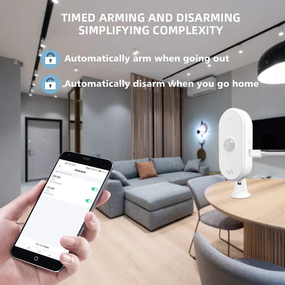 Tuya WiFi PIR Motion Sensor Human Body Detect Sensor Smart Life Infrared PIR Sensor for Home Security Protection