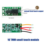 Mini Touch Switch Sensor Dimmable Switch Button Smart Home Switch Controller for DC3.7-24V Closet Corridor LED Strip Customized