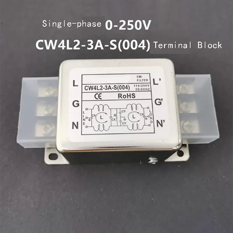New 220V AC Anti-interference Power Supply EMI Filter CW4L2 CW4L2-20A-S CW4L2-6A-S CW4L2-10A-S CNC Purifier for Enhanced Perform