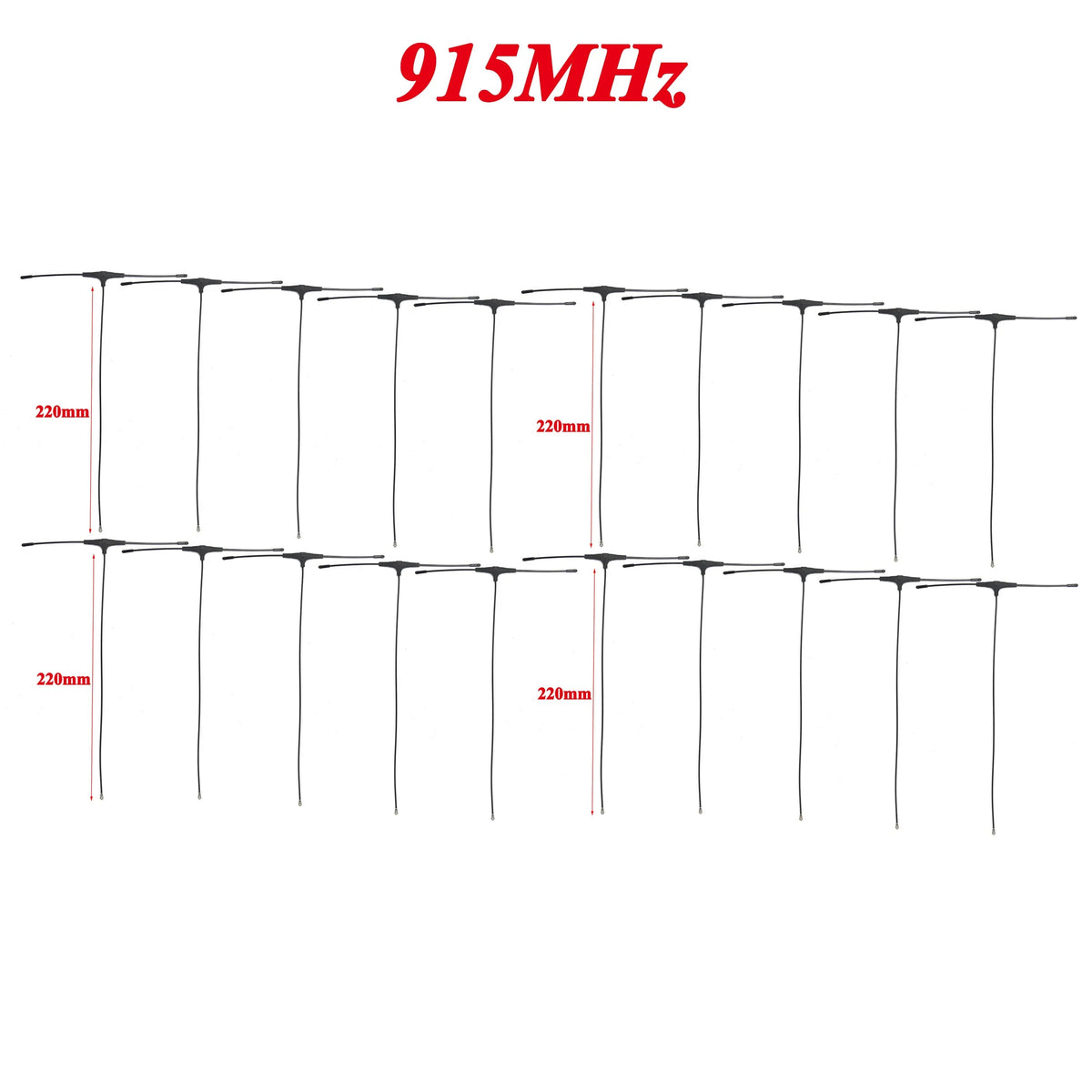 915MHz 2.4G T-type ELRS Antenna 78/120/220mm  IPEX 1 IPEX1 for FPV Drone TBS CROSSFIRE FRSKY R9mm R9MX ELRS Nano EP1 RX Receiver