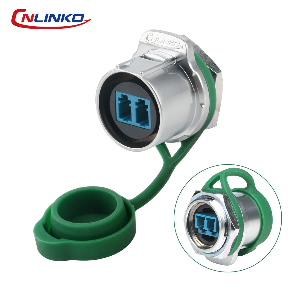 CNLINKO M24 Fiber Optic Connector LC High Performance Single Mode Conenctor Quick Assembly Waterproof IP68 for Networking FTTH