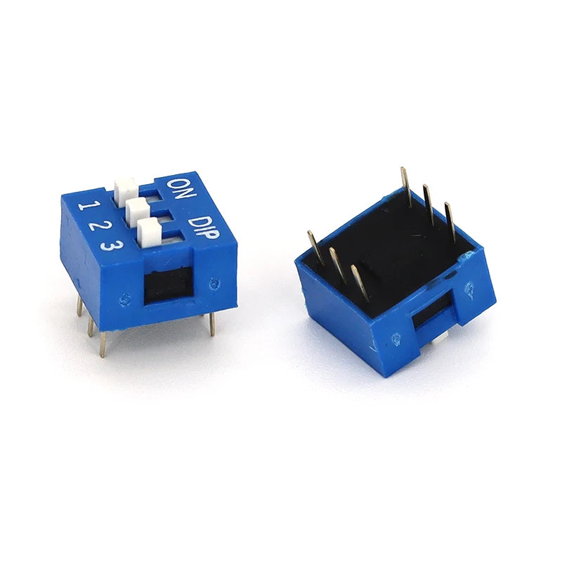 5PCS Blue Toggle Switch Spacing 2.54MM DIP Dial The Code Switch 1 2 3 4 5 6 7 8 9 10 12 PIN Quick Switch