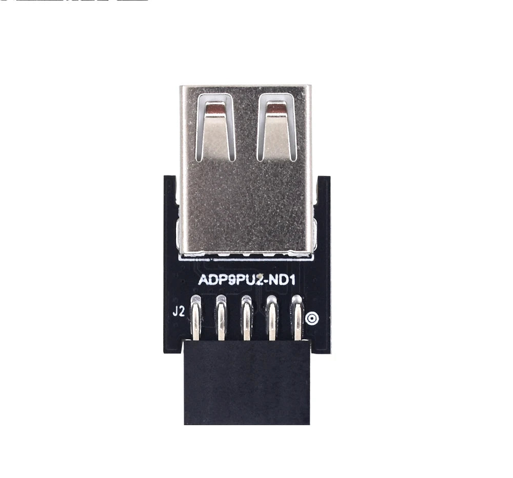 TISHRIC 9Pin To 2 Ports USB 2.0 Expansion Card USB 2.0 Motherboard Header 9pin to 2 Ports USB 2.0 Dual USB A 9 Pin Female Adapt