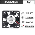 Gdstime Brushless Turbo Fan 24V Dual Ball 30mm 40mm 50mm For 3D Printer Fan DC Blower Cooling Fan 3010 4010 4020 5015 Clooer