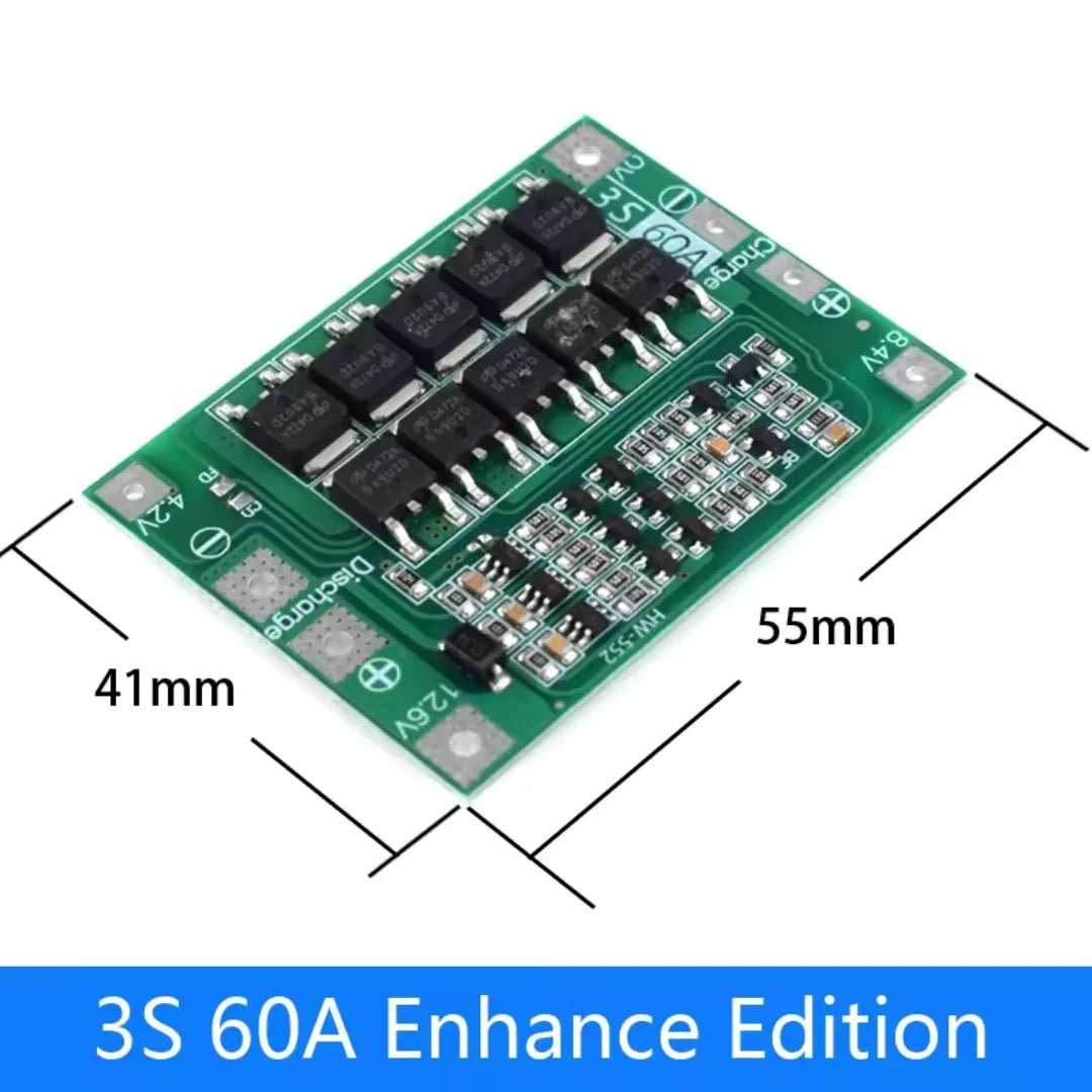 3S 4S 40A 60A Li-ion Lithium Battery Charger Protection Board 18650 BMS For Drill Motor 11.1V 12.6V 14.8V 16.8V Enhance Balance