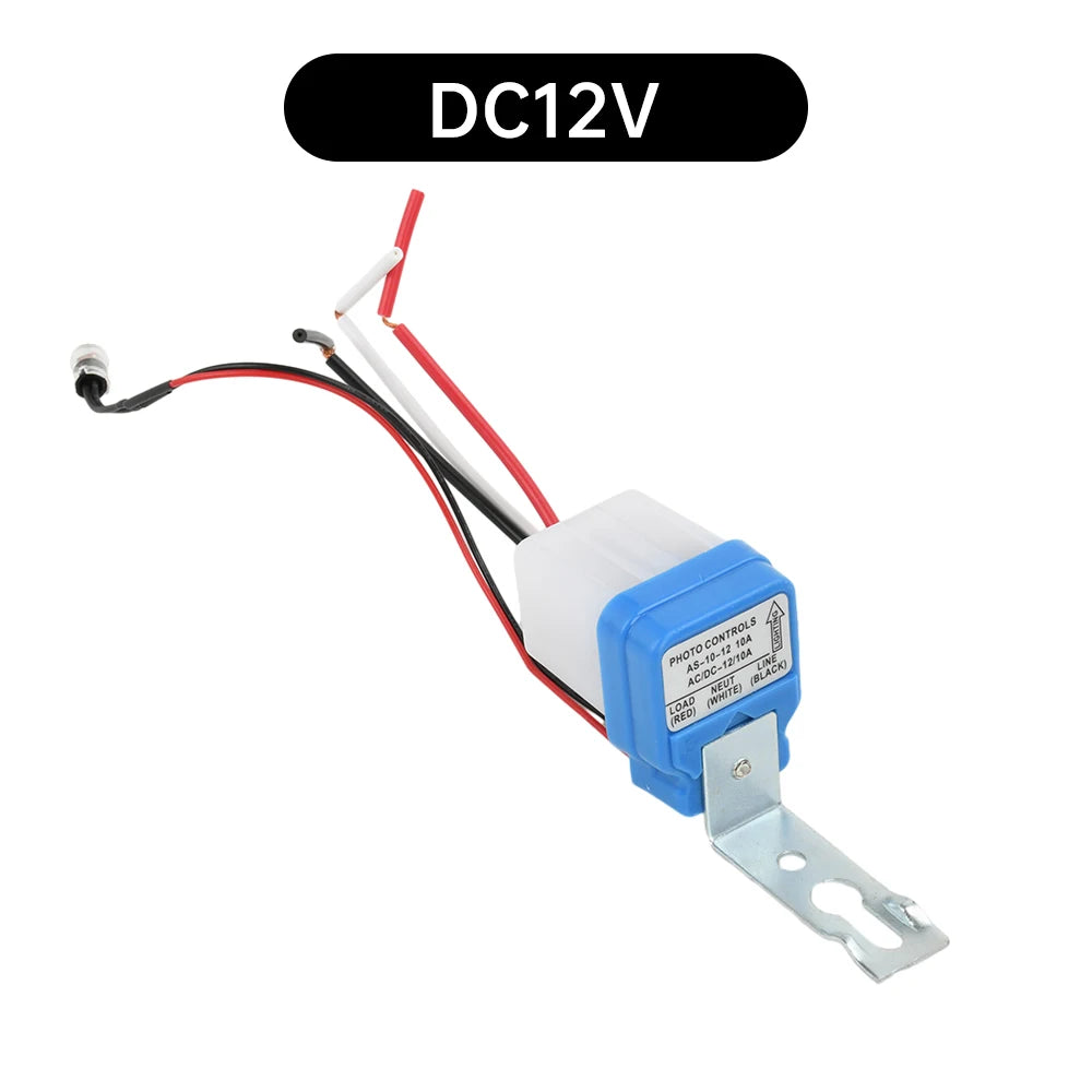 AS-10 Automatic On Off Photocell Street Light Switch 10A 12V 24V 110V 220V 50-60HZ Waterproof Photo Control Lamp Sensor Switch