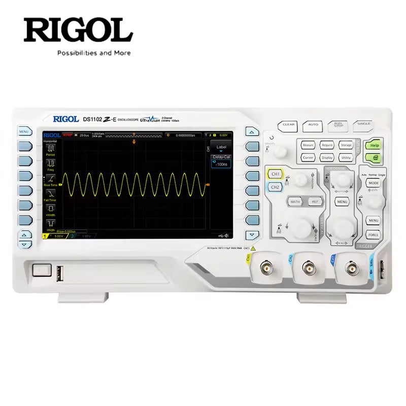 RIGOL DS1102Z-E/DS1202Z-E Digital Oscilloscopes 2Ch 100M/200M BandWidth 24Mpts Depth Support RS232/UART/I2C/SPI Bus Decoding