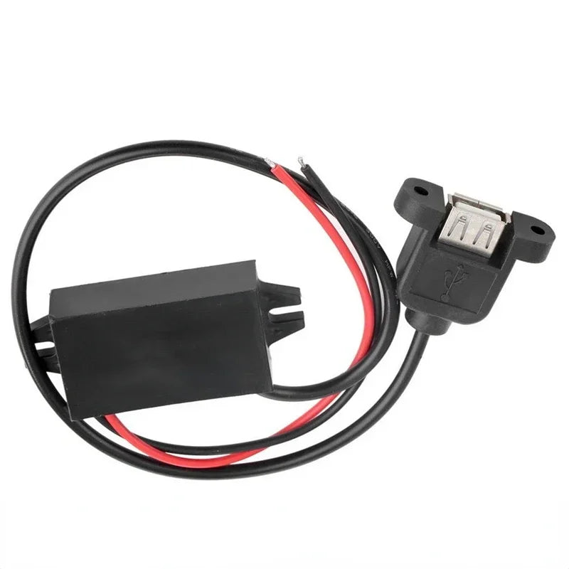 12V 24V 36V 48V 60V 72V Buck to 5V 3A USB Step Down Power Converter Car Auto Phone Motorcycle Charger Adapter 11V-90V