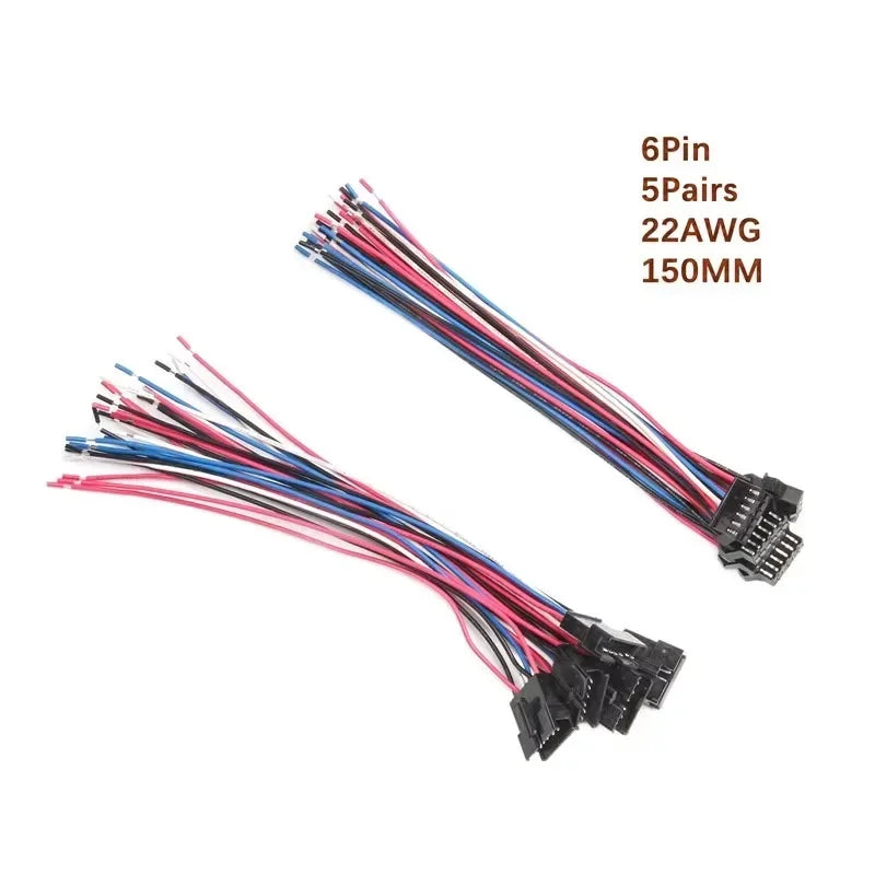 5/10 Pairs JST SM 2.54mm Pin Connector Set Male to Female Electrical Cable Wire Connector for DIY Projects 2P to 9P